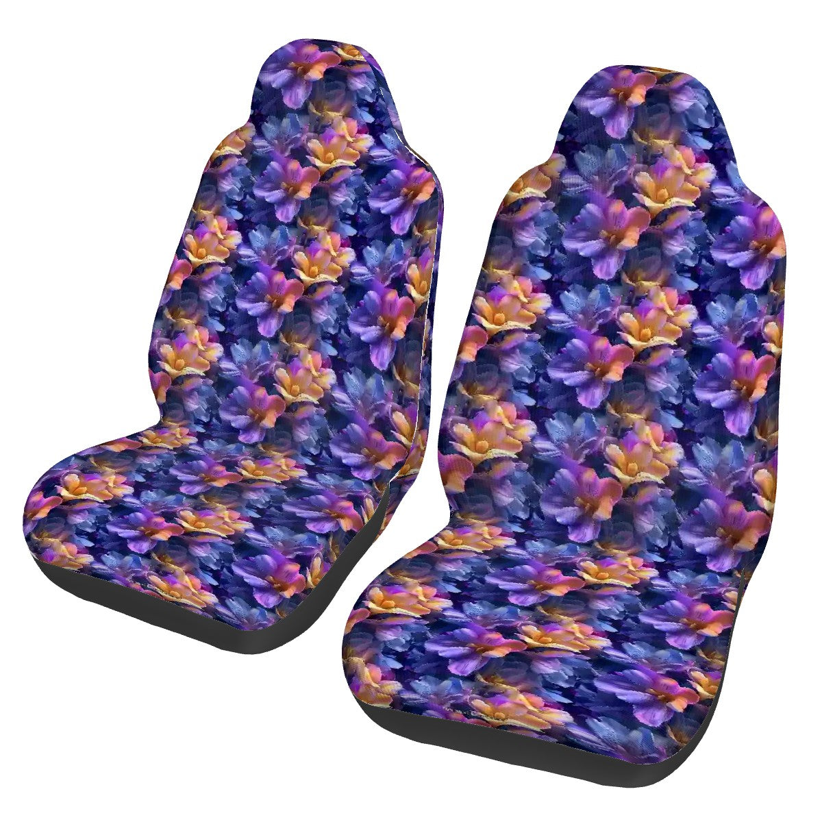 10 Flower Designs, Set of 2 Front Auto Seat Cover
