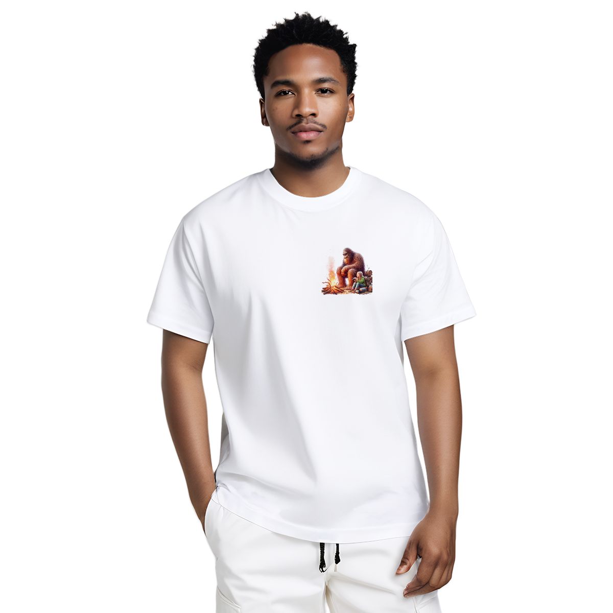 Sarcastic Sasquatch Short Sleeve 100% Cotton T-shirt- Double Sided