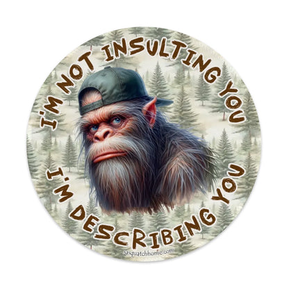 8” Round Mouse pad, Bigfoot / Sasquatch – Anti slip rubber
