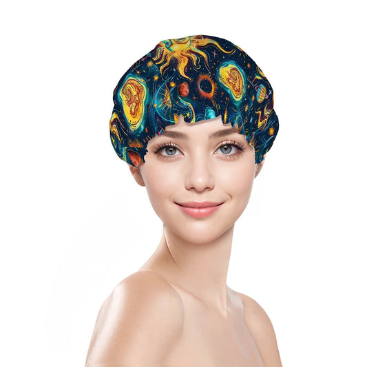 Astrology Design, Reusable Shower Cap