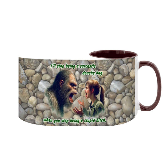 Sarcastic Sasquatch "I'll stop being..", Large 15 Ounce Colorful Mugs – Made In USA