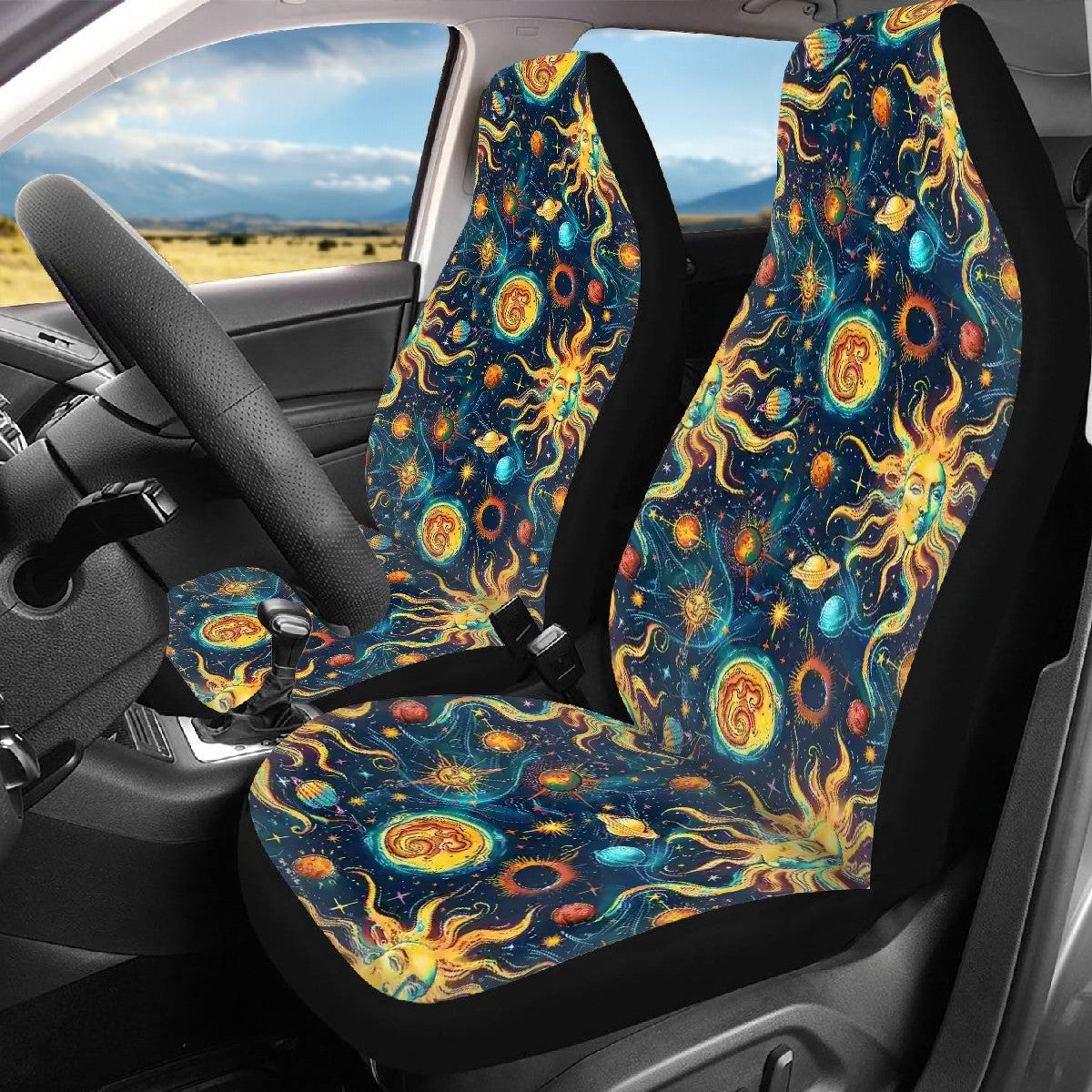Astrology Design, Car Seat Covers, Full 7 Piece Set