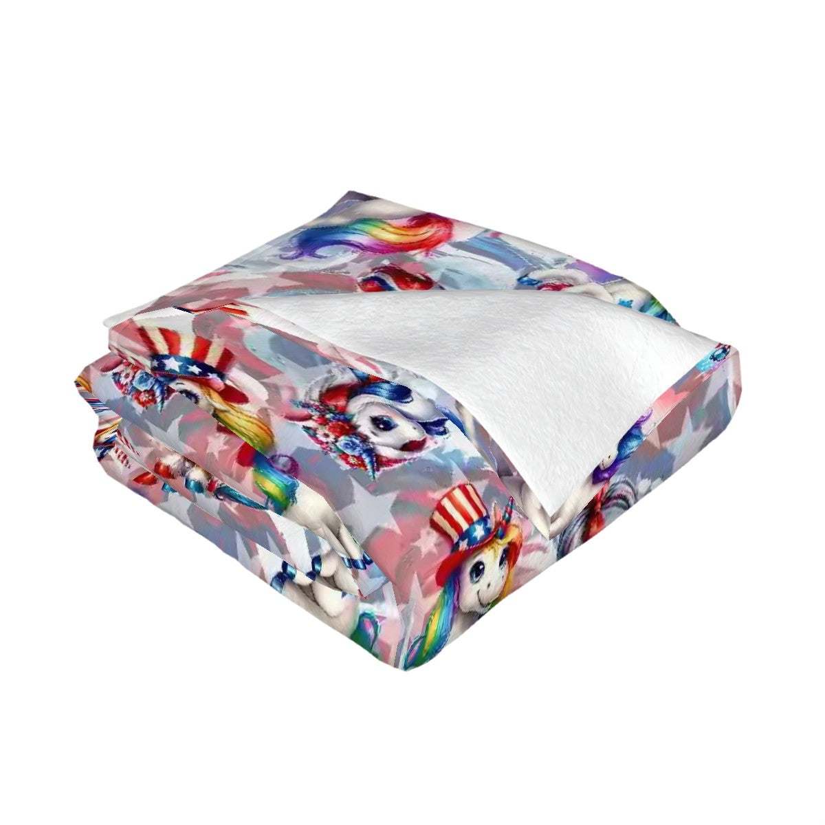 8 Patriotic Designs, Soft Flannel Blanket, Unicorn, Dogs, Cats, Eagles