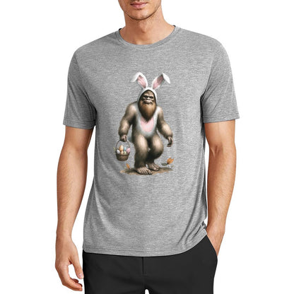 Bigfoot - Sasquatch Easter Bunny Short Sleeve Cotton T-Shirt