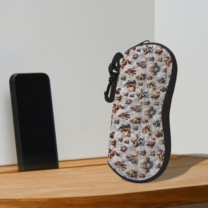 Sasquatch Bigfoot Themed Zipper Glasses Case with Hook
