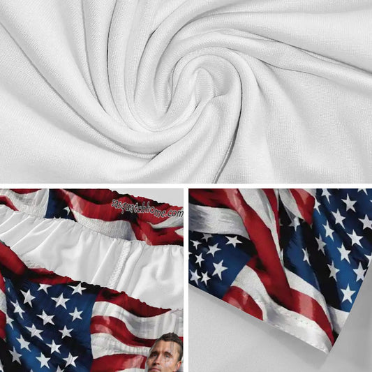 Charlie Kirk Memorial, Men’s Polyester, pocketed, pajama Shorts