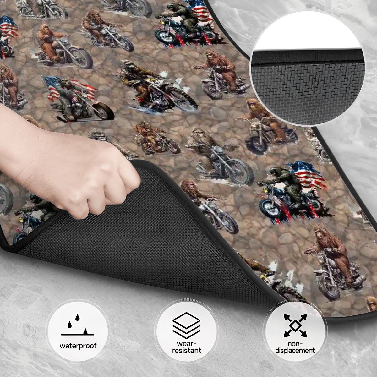 20 Sasquatch / Bigfoot Designs, 4 Piece Auto Floor Mats