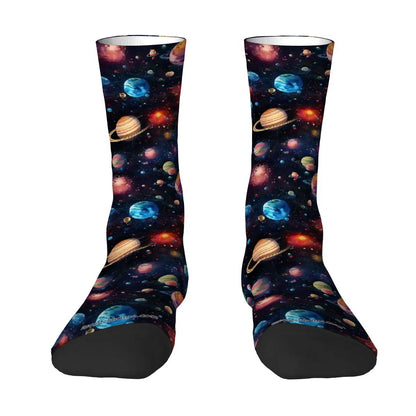 12 Galaxy, Outer Space, Polyester Crew Socks