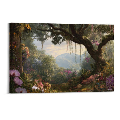 Forest Portal, Vintage Framed Canvas Art - 2 Sizes – Made in the USA