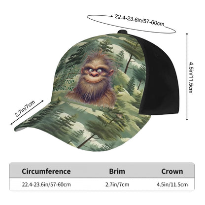 Bigfoot, Sasquatch, "If you find me offensive.." Baseball Cap, Polyester Twill