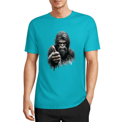 Bigfoot - Sasquatch Thumbs Up Short Sleeve Cotton T-Shirt
