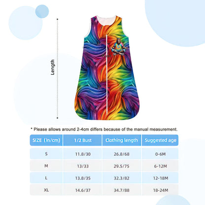 Sasquatch Rainbow Yoga, Sleeveless Baby Sleep Sack