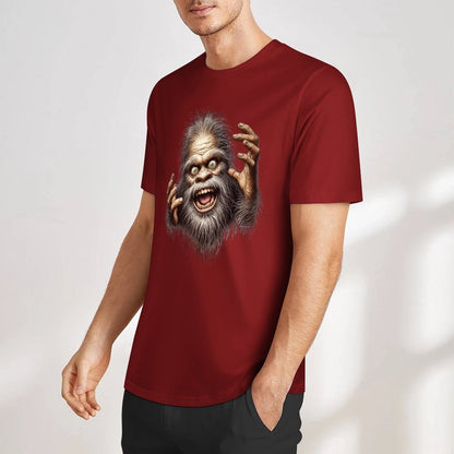 Bigfoot - Sasquatch Crazy Hands Short Sleeve Cotton T-Shirt