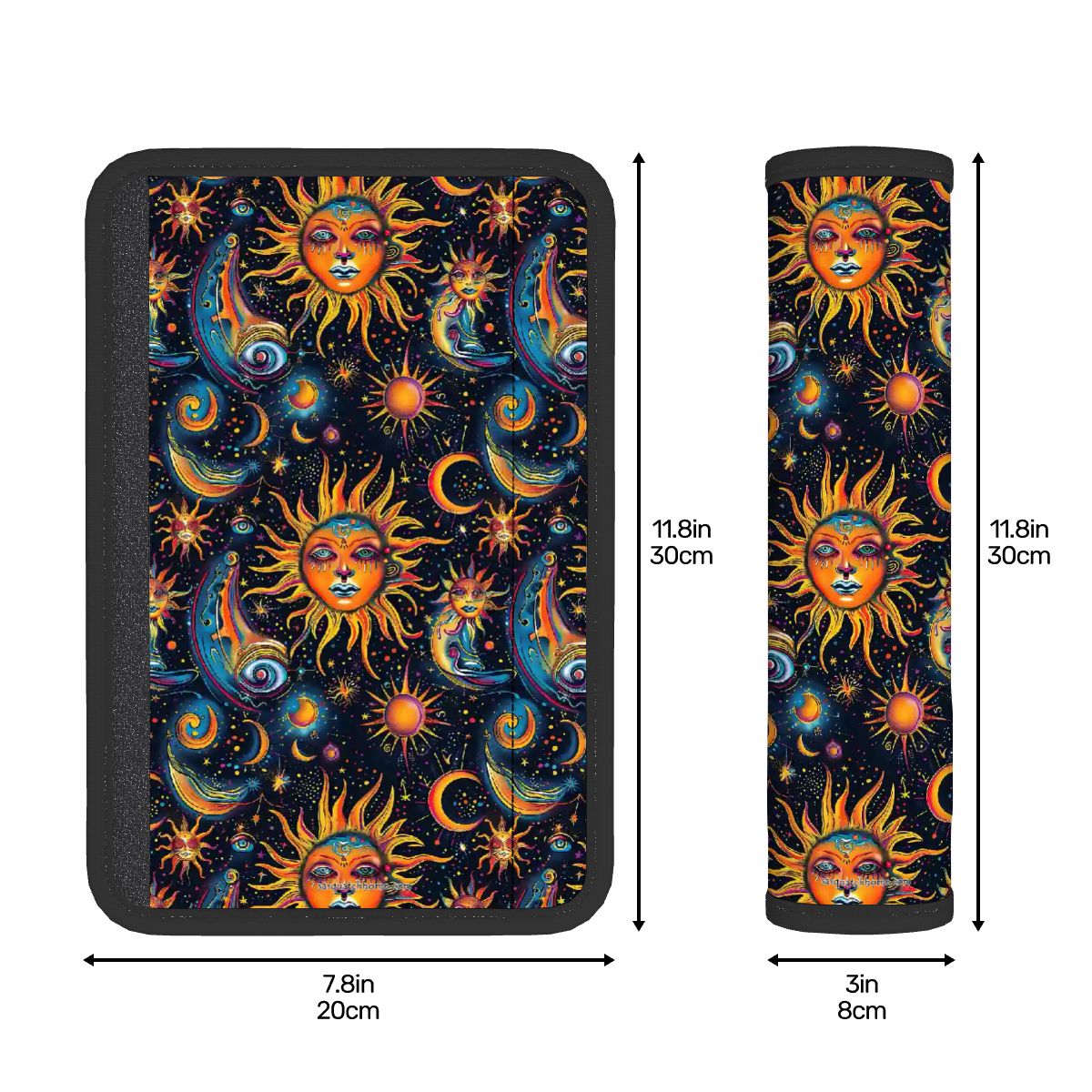 Astrology Design, Seat Belt Cover Pad For Adults 2 Pcs