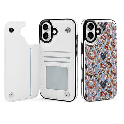 8 Patriot Designs, iPhone 16 Faux Leather Wallet Case