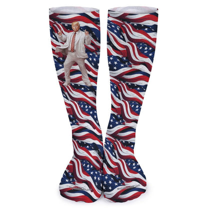 Donald Trump Dancing, 15.5 Inch Tube Socks