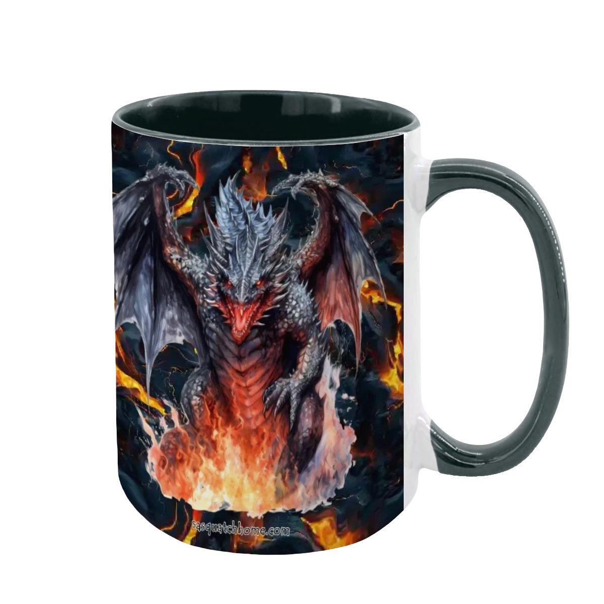 Fire Dragon, Large 15 Ounce Colorful Mugs – Made In USA