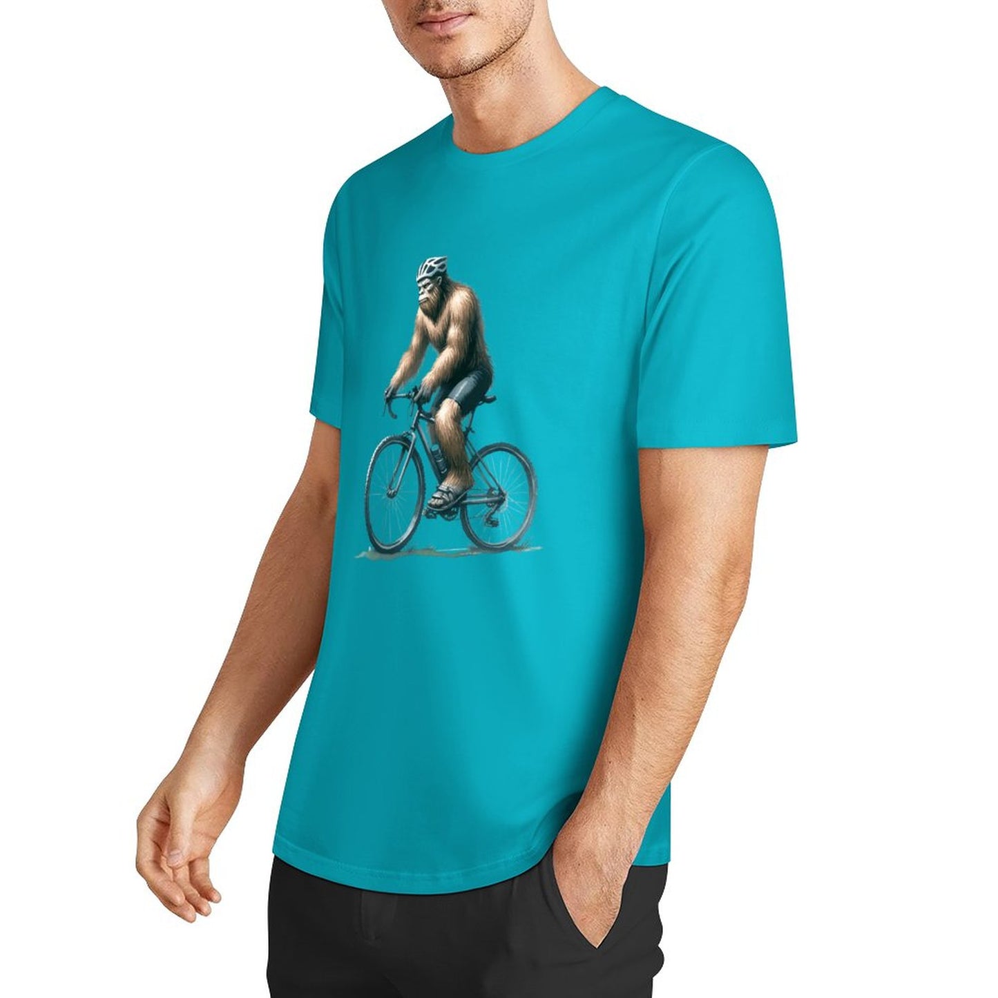 Bigfoot - Sasquatch Bicycle Short Sleeve Cotton T-Shirt