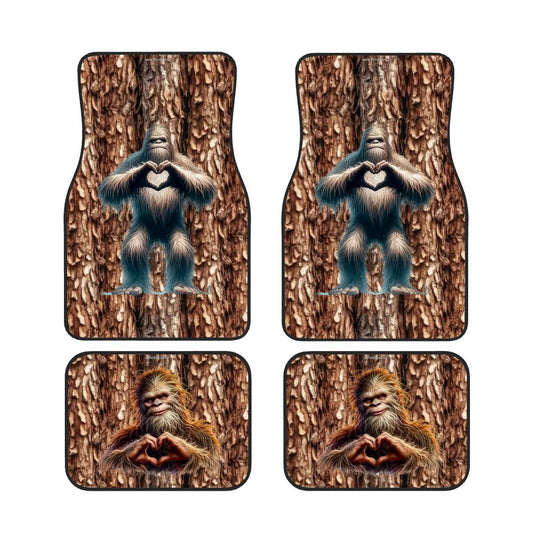 Bigfoot / Sasquatch Love, 4 Piece Auto Floor Mats