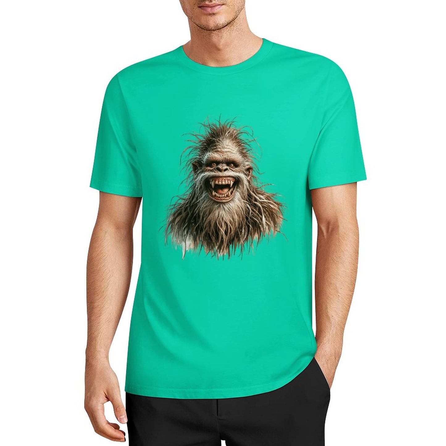 Bigfoot - Sasquatch Silly Short Sleeve Cotton T-Shirt