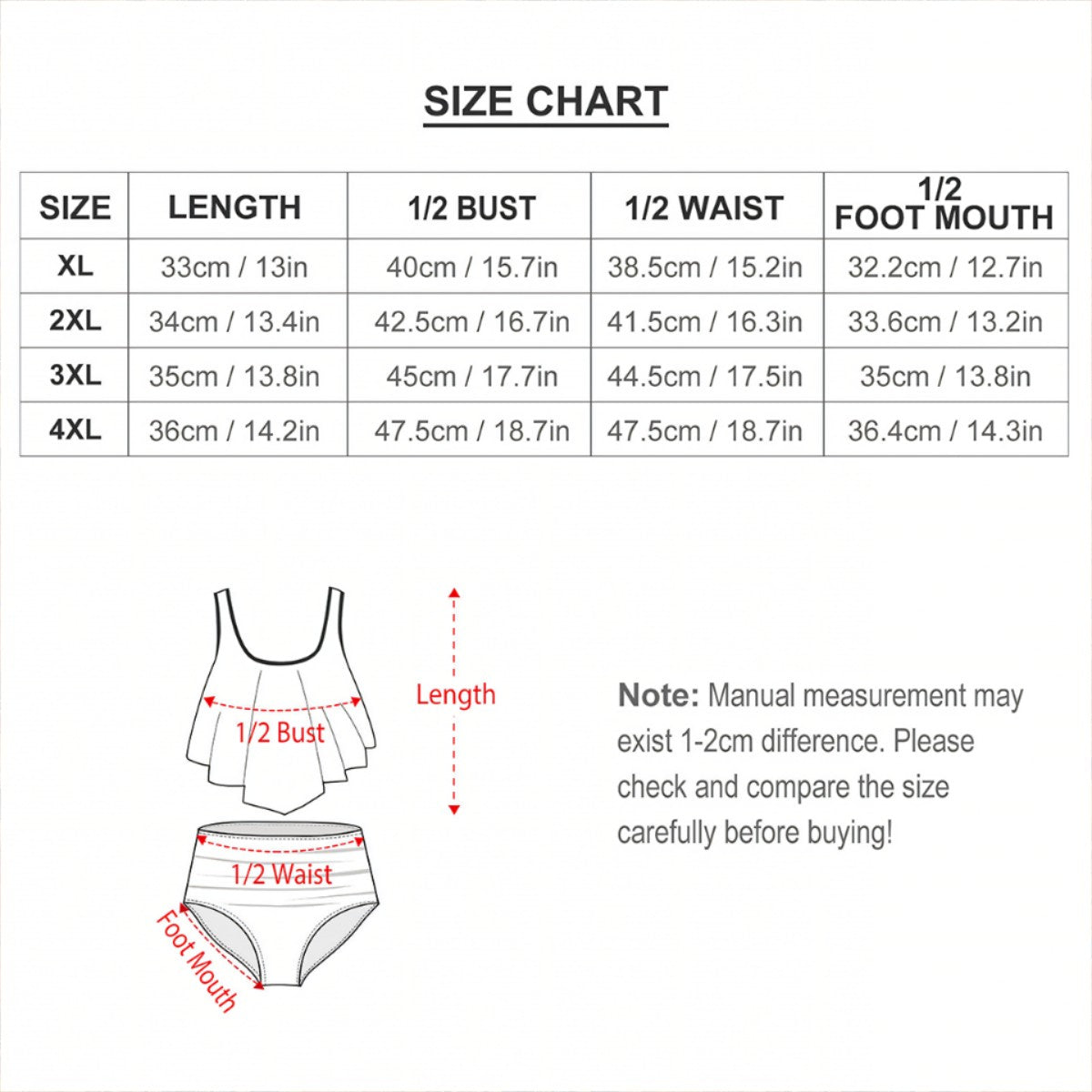 Bigfoot / Sasquatch Daisies, Plus Size Women Bikini Flowy, Ruffle Top Swimsuit