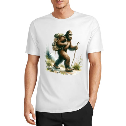 Bigfoot - Sasquatch Hiking Short Sleeve Cotton T-Shirt