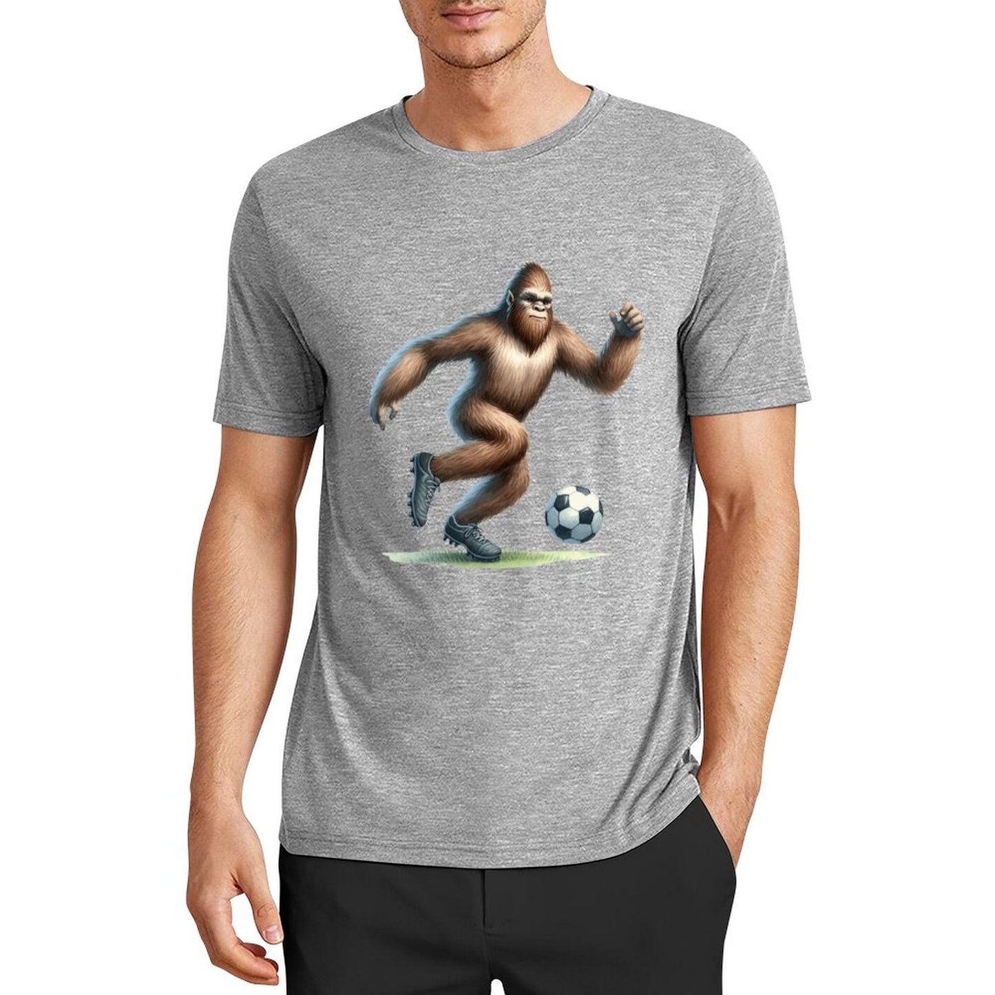 Bigfoot - Sasquatch Soccer (football) Short Sleeve Cotton T-Shirt