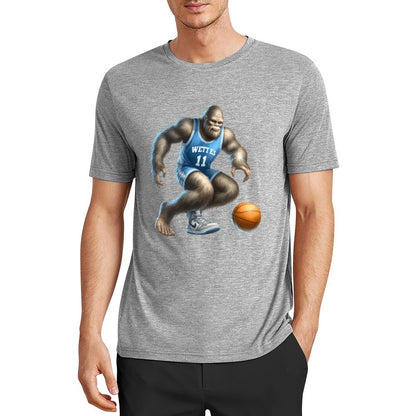 Bigfoot - Sasquatch Basketball Short Sleeve Cotton T-Shirt