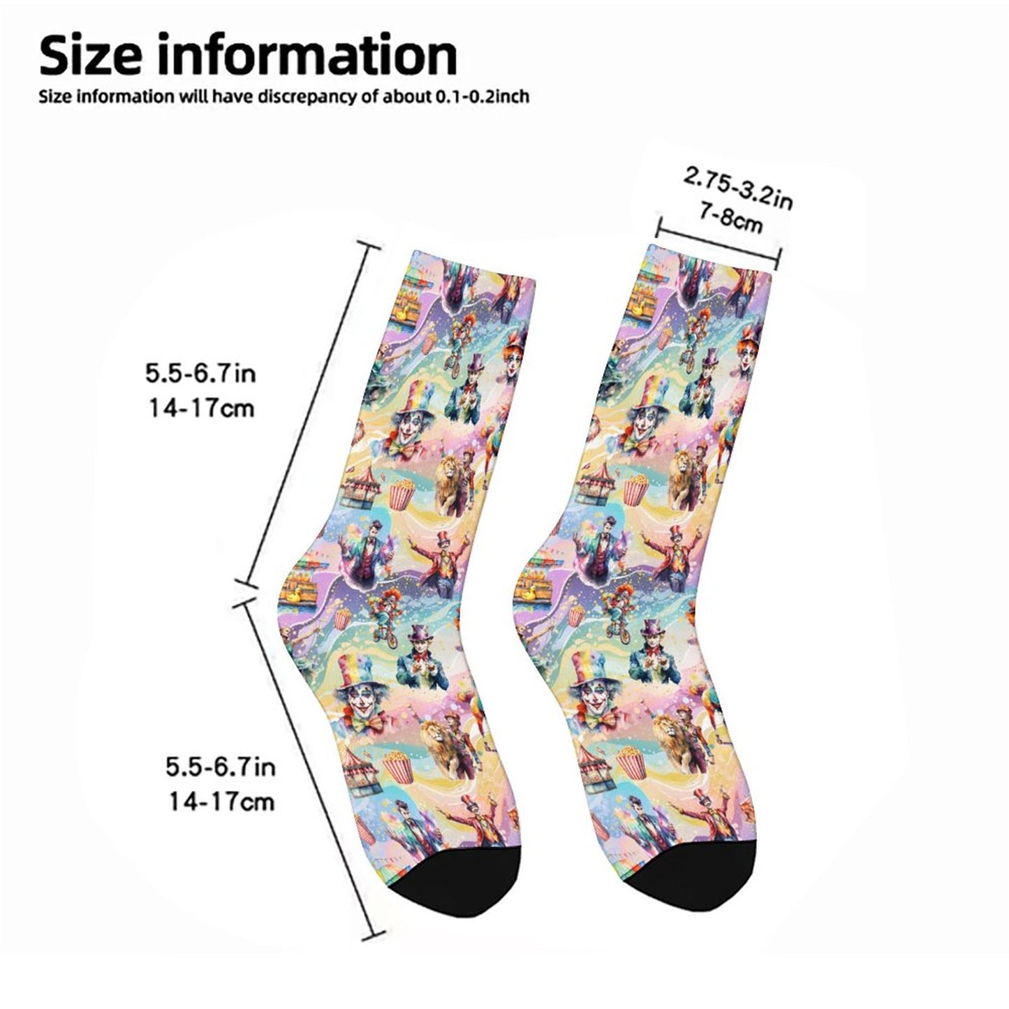 20 Beautiful Misc Designs, Children’s Polyester Socks