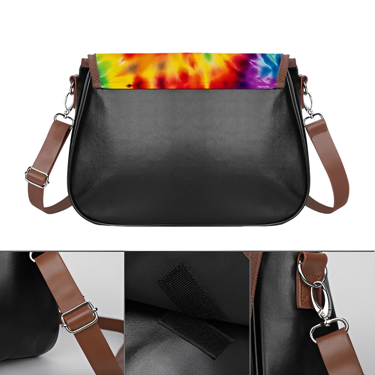 19 Tie Dye Designs, Leather Shoulder Bag / Purse
