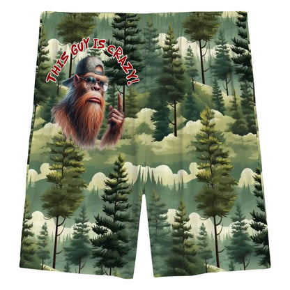 Bigfoot / Sasquatch "This guy is..", Men’s Polyester, pocketed, pajama Shorts