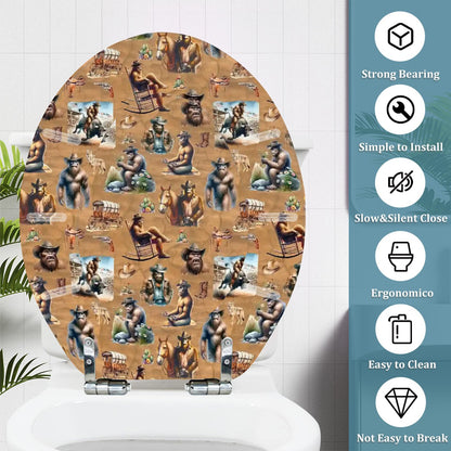 Bigfoot / Sasquatch Cowboy, Universal Toilet Seat
