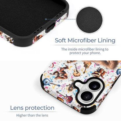 Bigfoot / Sasquatch Playing Guitar, Microfiber iPhone 16 Cases