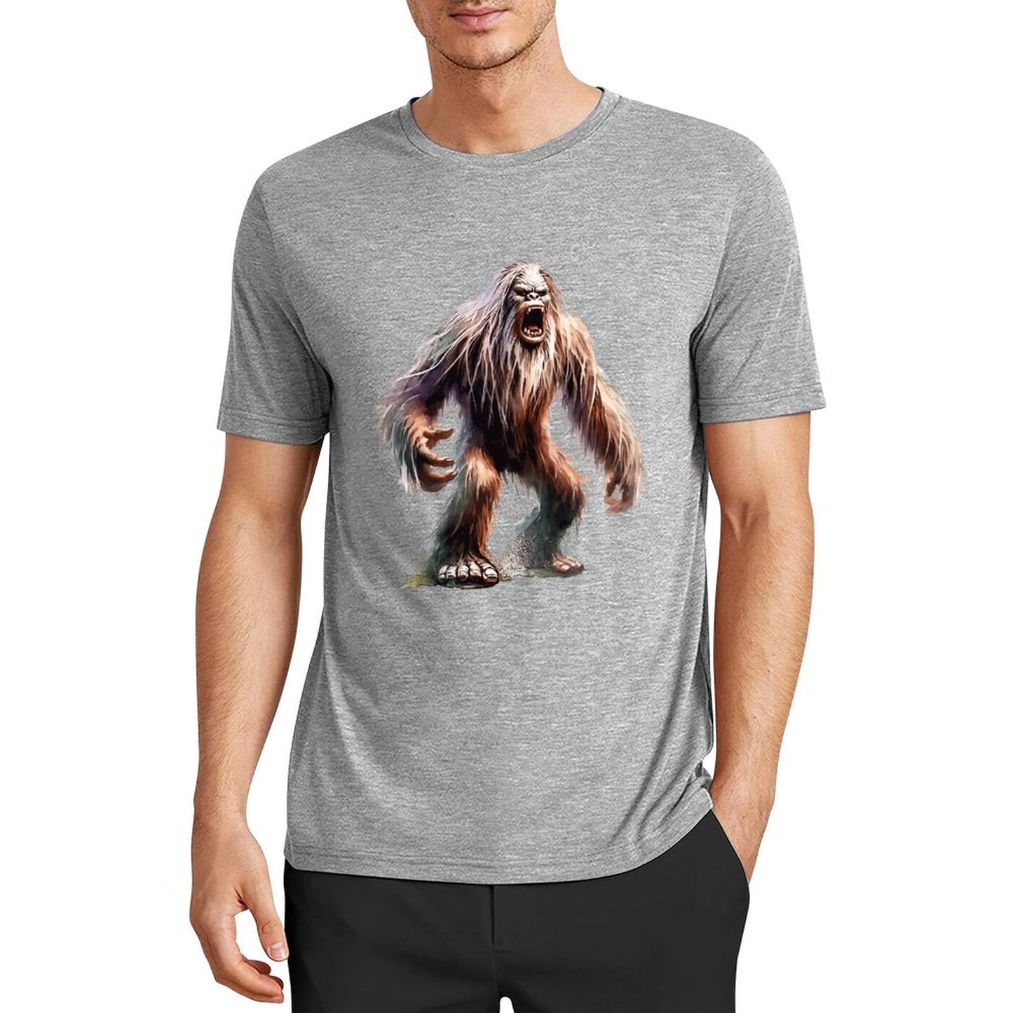 Bigfoot - Sasquatch Scary Short Sleeve Cotton T-Shirt