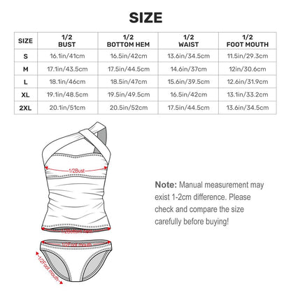 Baby Angel on Bubbles, Women One Shoulder Tankini, Two Piece