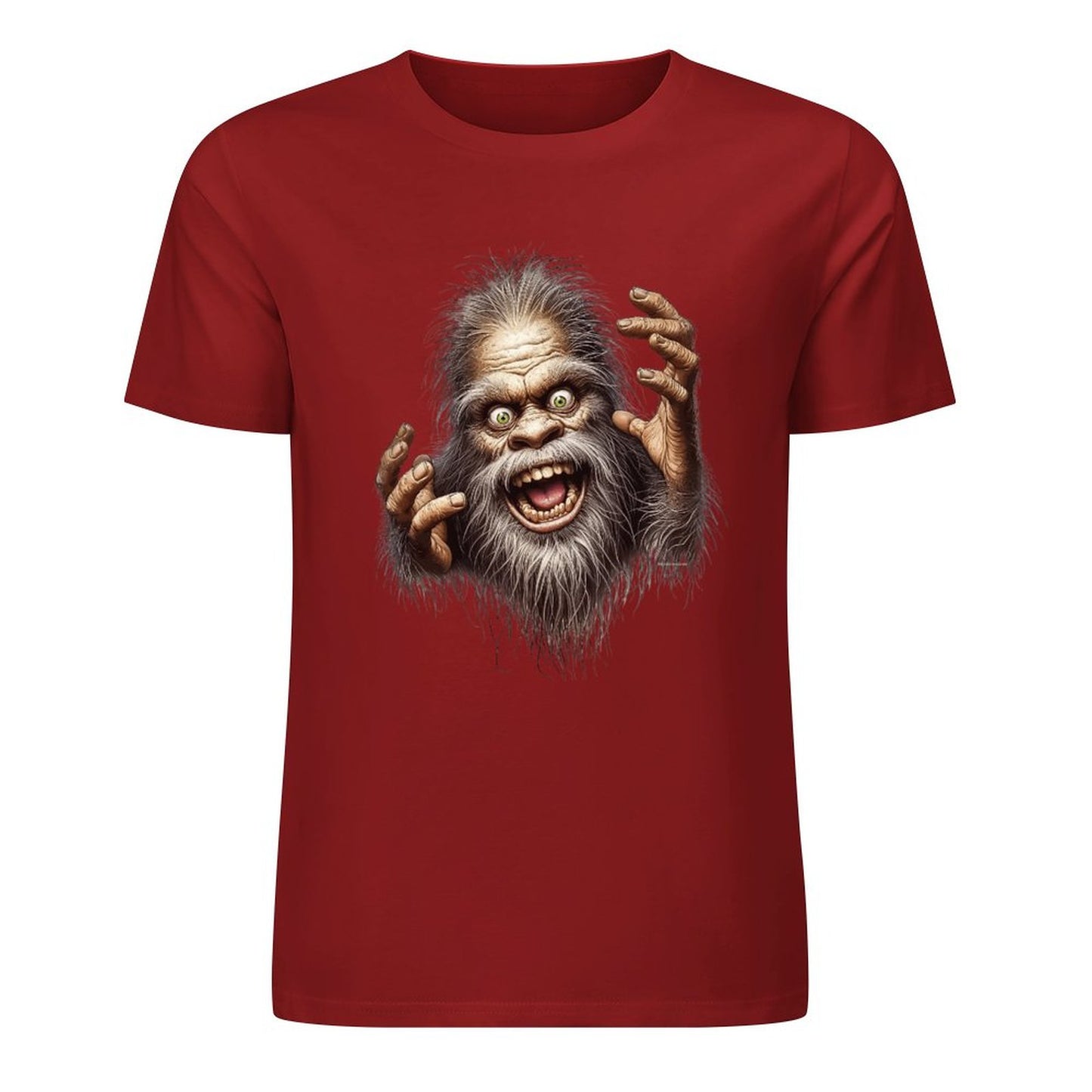 Bigfoot - Sasquatch Crazy Hands Short Sleeve Cotton T-Shirt