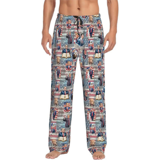 10 Donald Trump Designs, Men’s Polyester, Drawstring, Pajama Pants