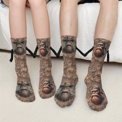 Bigfoot Magnetic Holding Hands Funny Socks – PERSONALIZE FREE