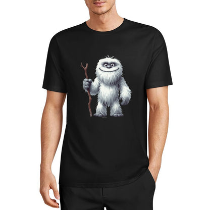 Bigfoot - Sasquatch Yeti Stick Short Sleeve Cotton T-Shirt