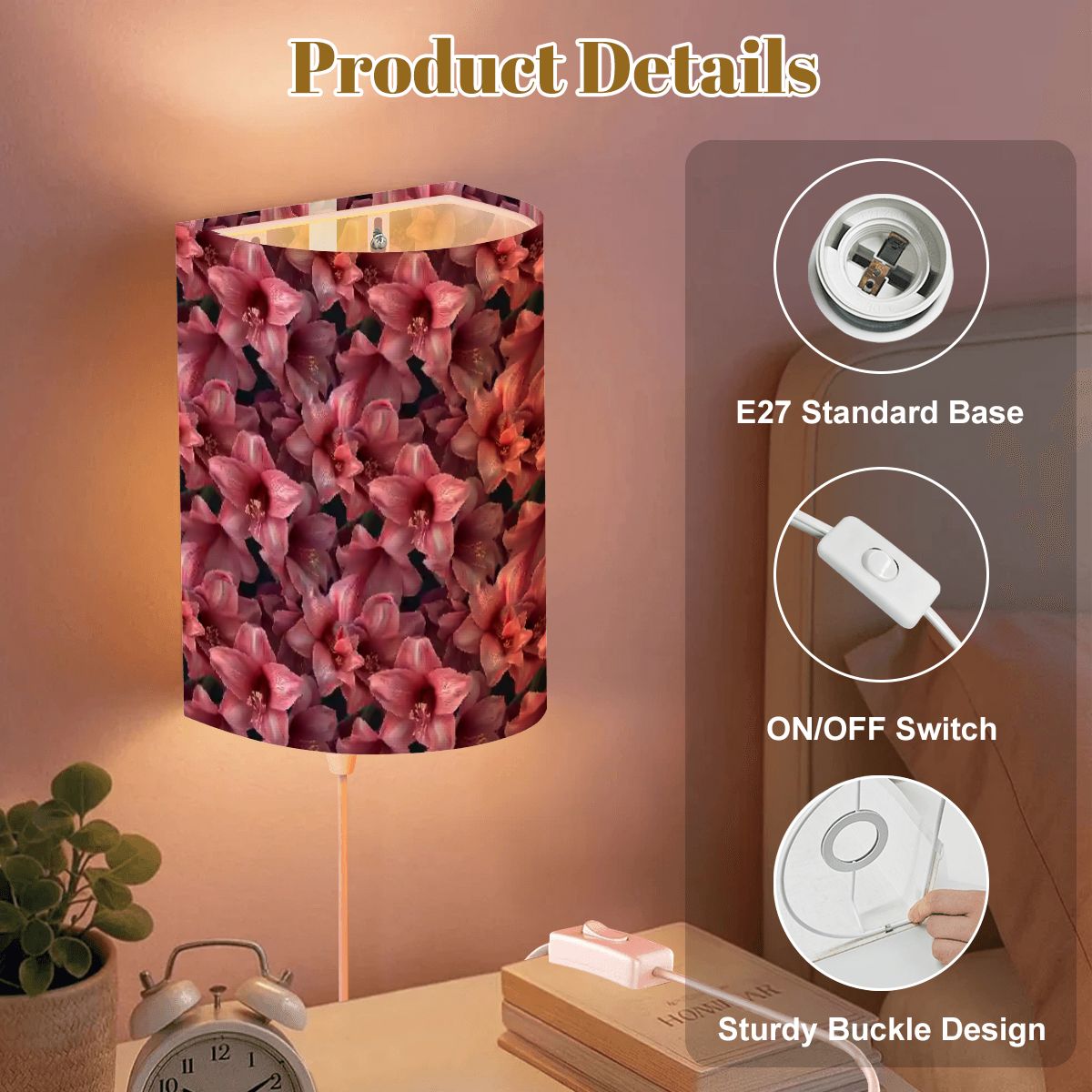 10 Beautiful Flower Designs, Wall Sconces, Set of 2, Plug In