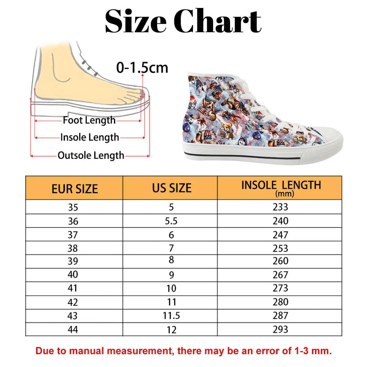 8 Patriot Designs, Women's High Top Canvas Shoes