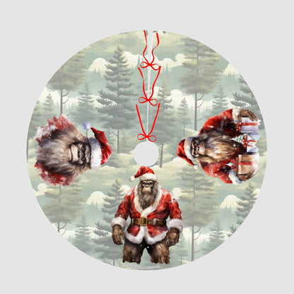 Traditional Sasquatch Bigfoot, Plush Christmas Tree Skirt – 3 Sizes