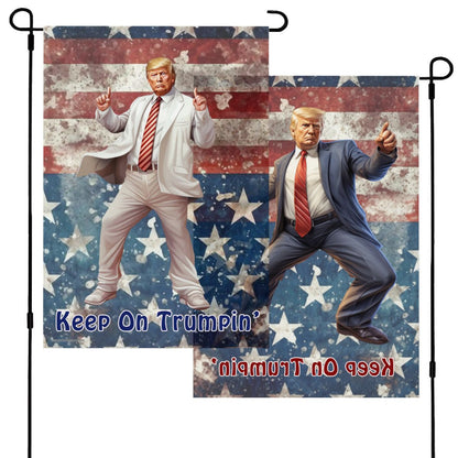 "Keep on Trumpin'", Donald Trump, Garden Flag 12"x18" (Made in USA)