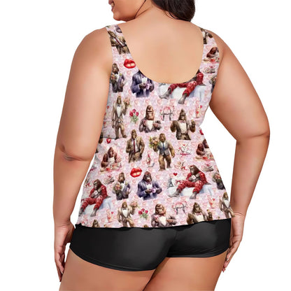 10 Bigfoot / Sasquatch, Plus Sized Women’s Two Piece Tankini Swimsuit