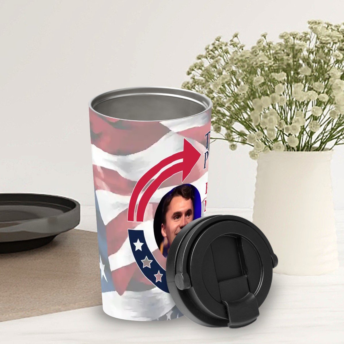 17 oz Insulated Coffee Mug with Lid & Carrying Handle