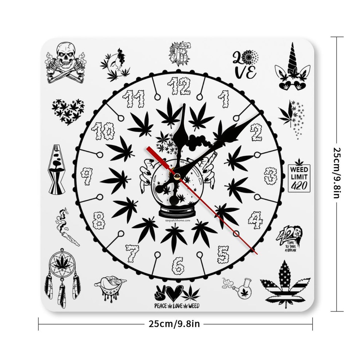 Ganja Square Wall Clock