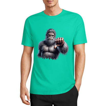 Bigfoot - Sasquatch Thumbs Down Short Sleeve Cotton T-Shirt