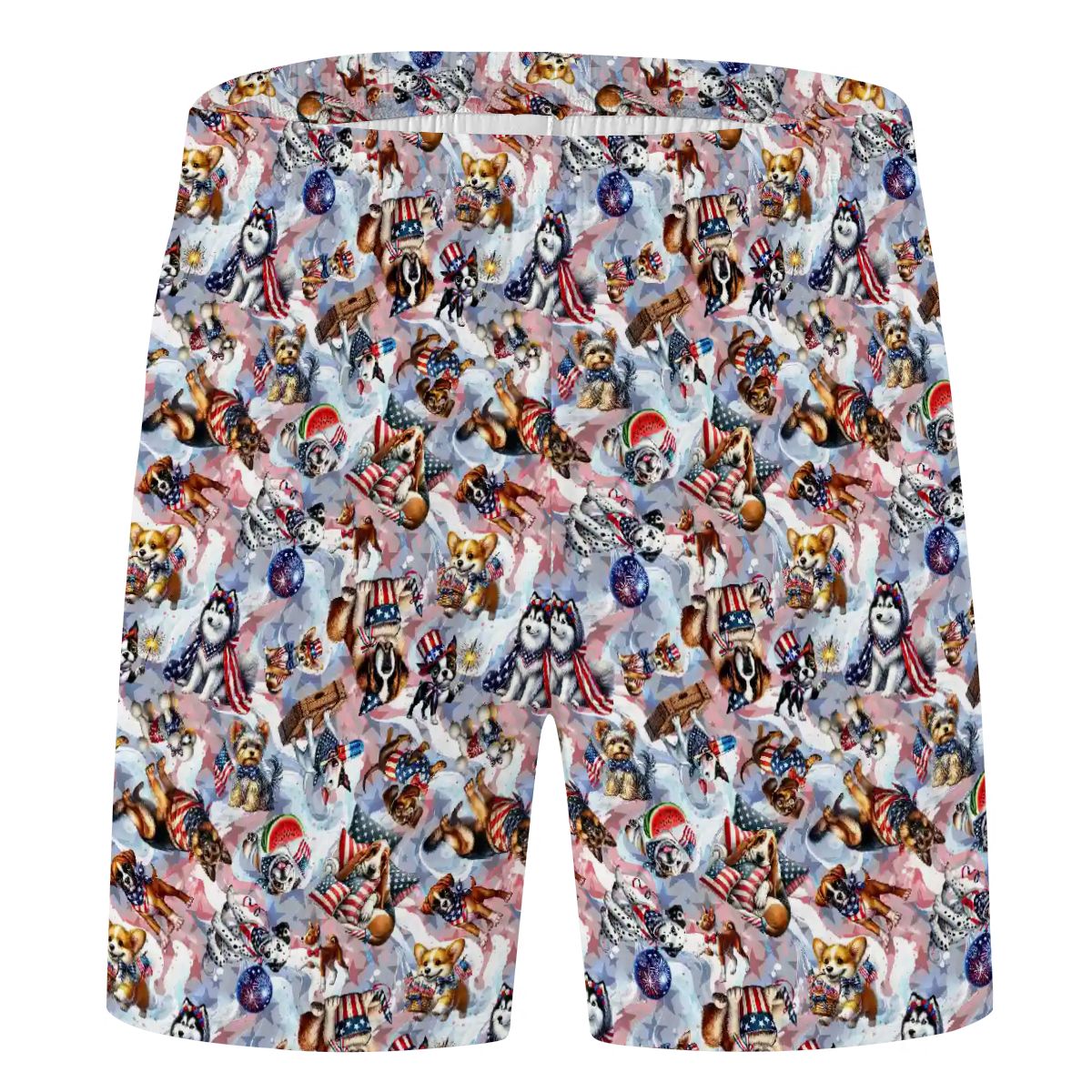 8 Patriotic Designs, Men’s Polyester, pocketed, pajama Shorts