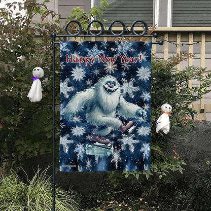 Yeti "Merry Christmas..", Garden Flag 12"x18" (Made in USA)