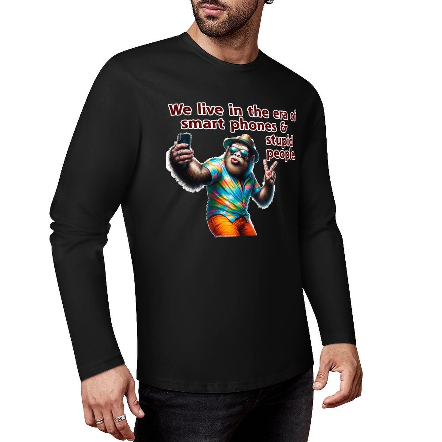 Bigfoot / Sasquatch "We Live in an Era...", Cotton Unisex Long Sleeve T-shirt
